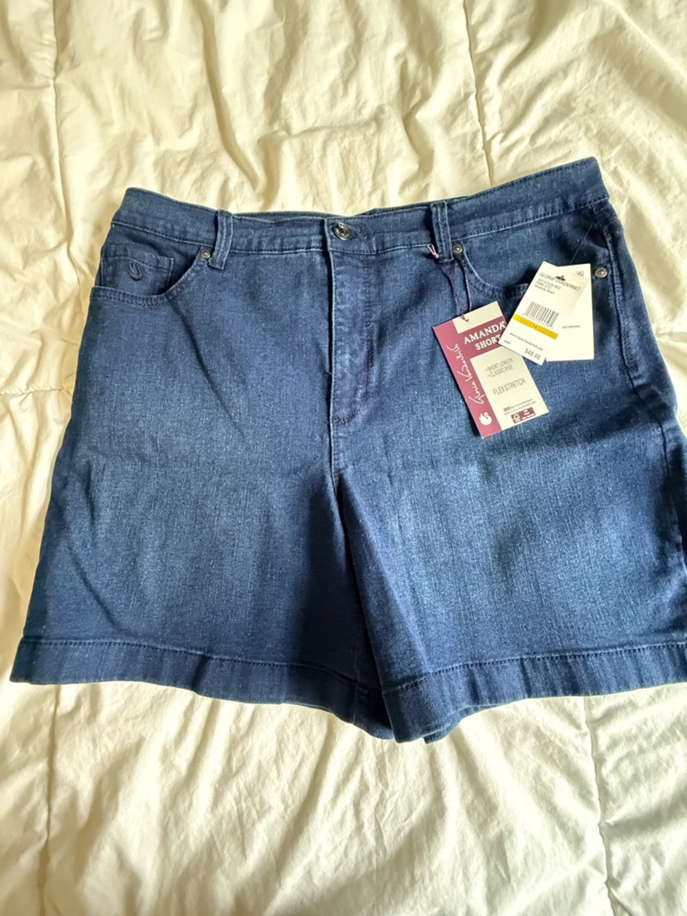Gloria Vanderbilt Dark Blue Denim Shorts